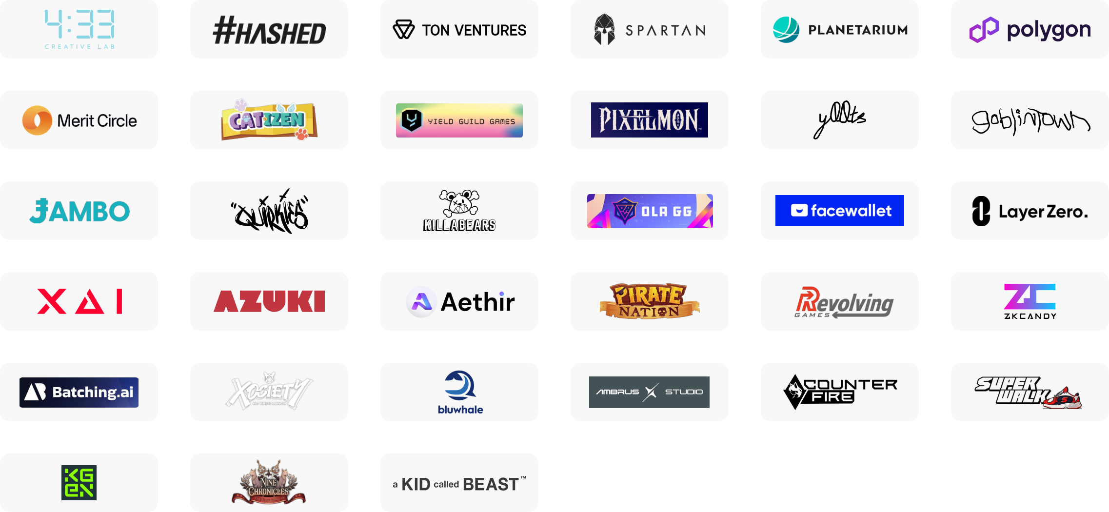 BACKERS & PARTNERS